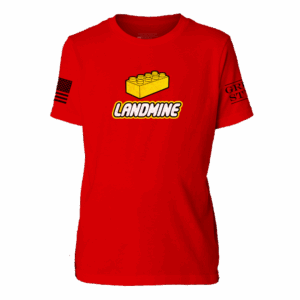 Youth Landmine T-Shirt - Red: Large